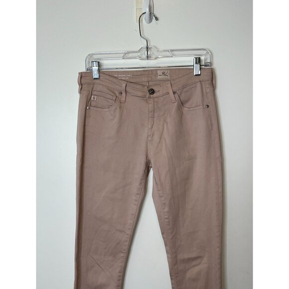 Ag Adriano Goldschmied Legging Ankle Super Skinny Raw Hem Jean MAUVE size  27 - Picture 4 of 11